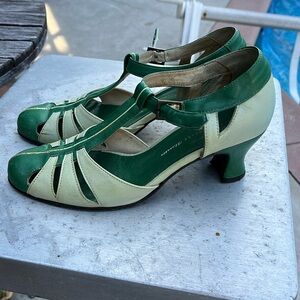 COPY - Remix green dance shoes swing Lindy hop 8.5
